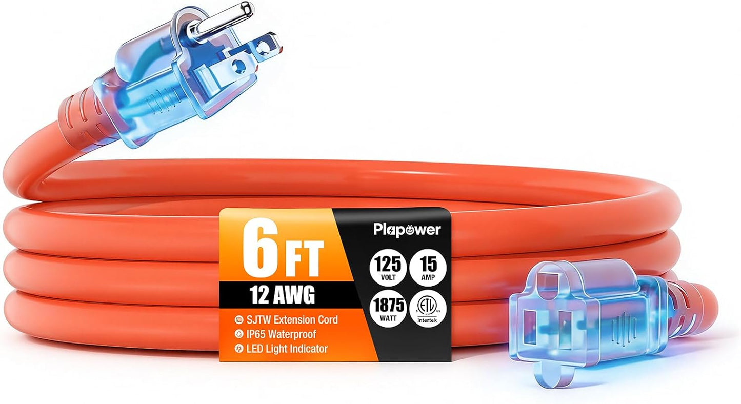 Cable extensión exterior 6ft 12/3 con indicador