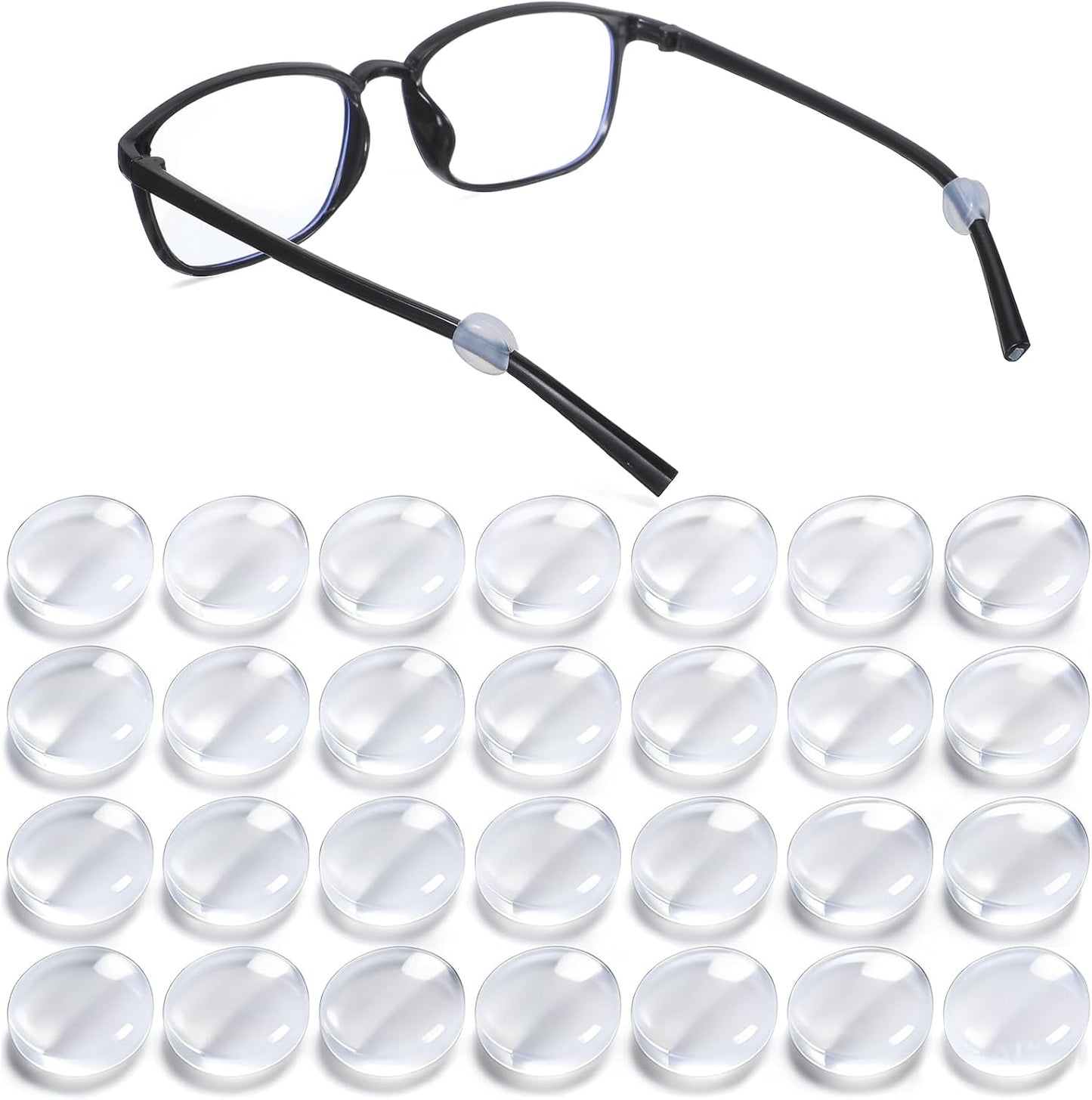 16 Pzas Agarraderas Silicona Blanca Antiderrapantes para Gafas
