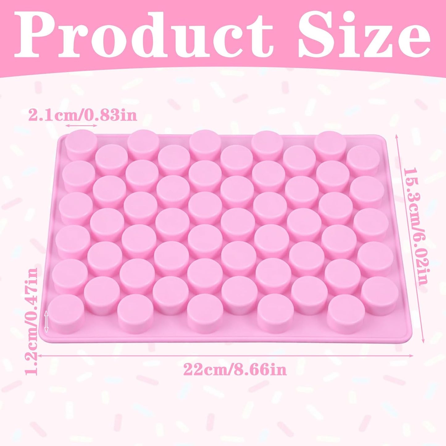 Moldes cilíndricos de silicona para dulces tamaño bocado