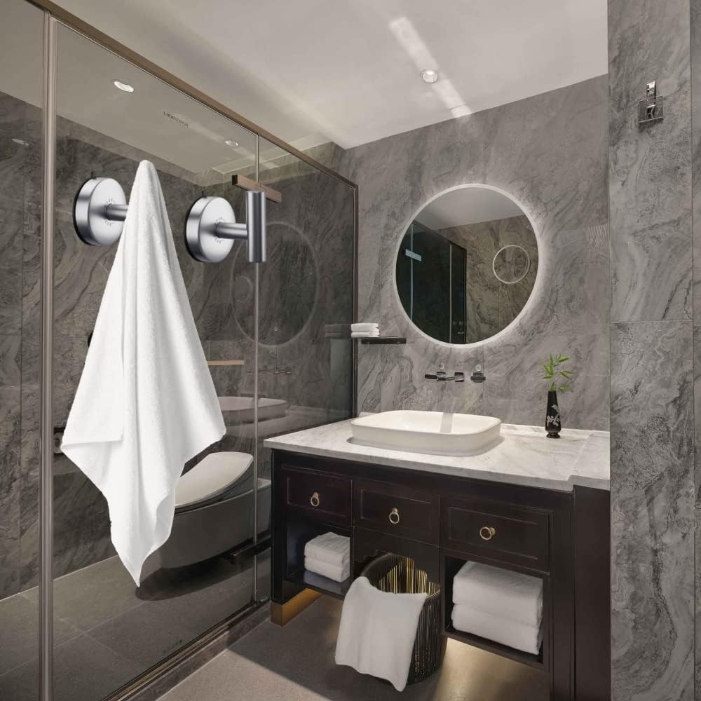 Ganchos ventosa acero inox 304 para ducha interior puerta vidrio