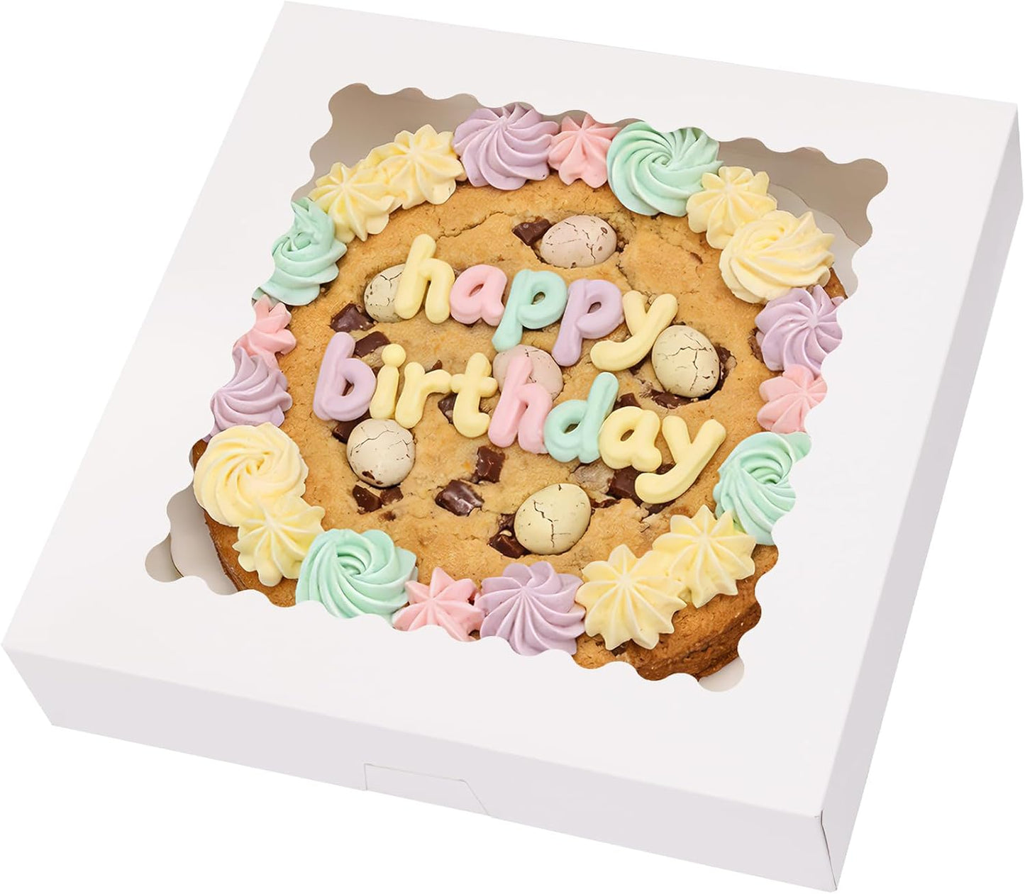 5 Cajas Tartas 12x12pulg Ventana para Galletas Pasteles
