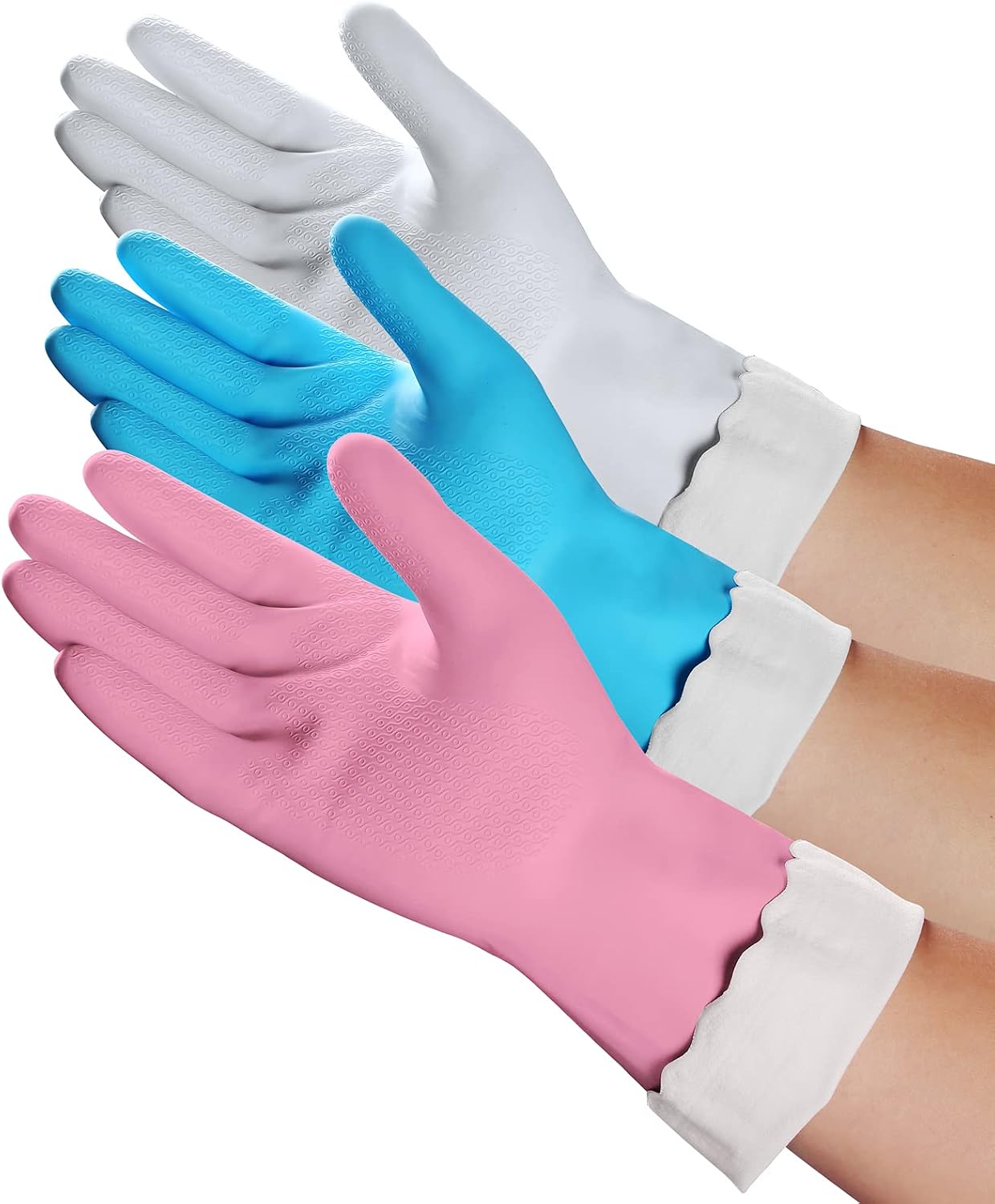Guantes limpieza hogar reutilizables antideslizantes L