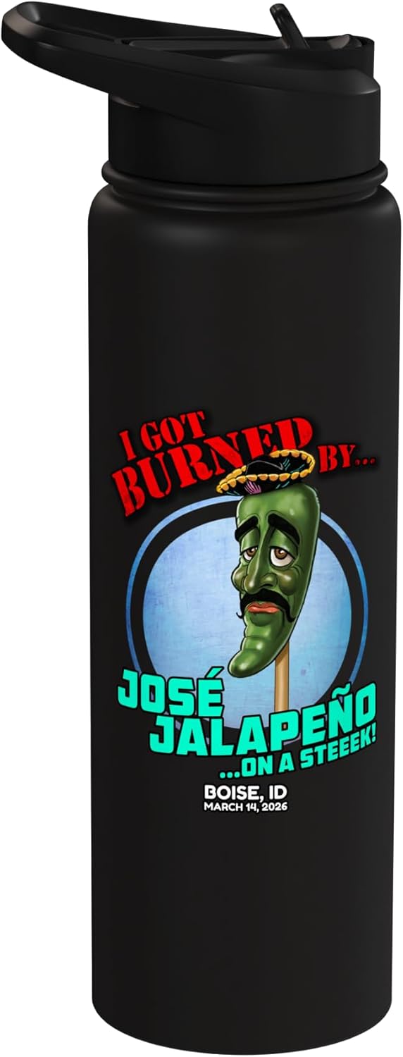 Botella de agua aislada de acero inoxidable Jose Jalapeno On A Stick