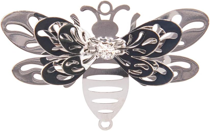 10 Pzas Suncatcher Plata Abeja Metal Artesanía