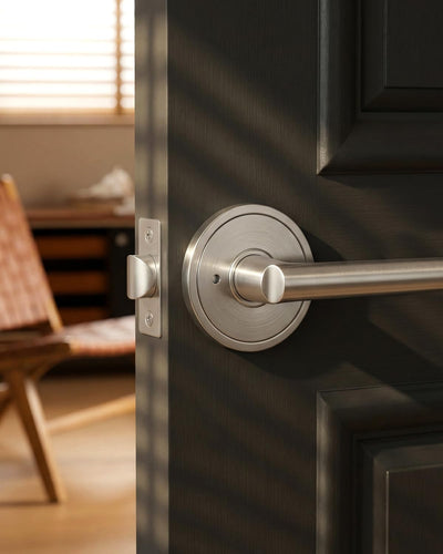 Manijas puerta níquel cepillado interiores plateada satinada