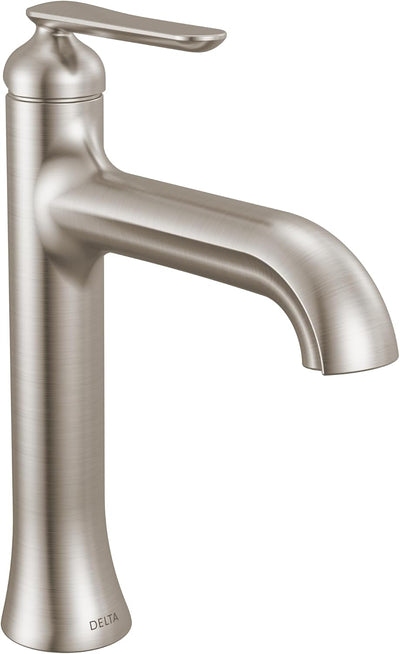 Grifo baño níquel cepillado 1 agujero acero inox