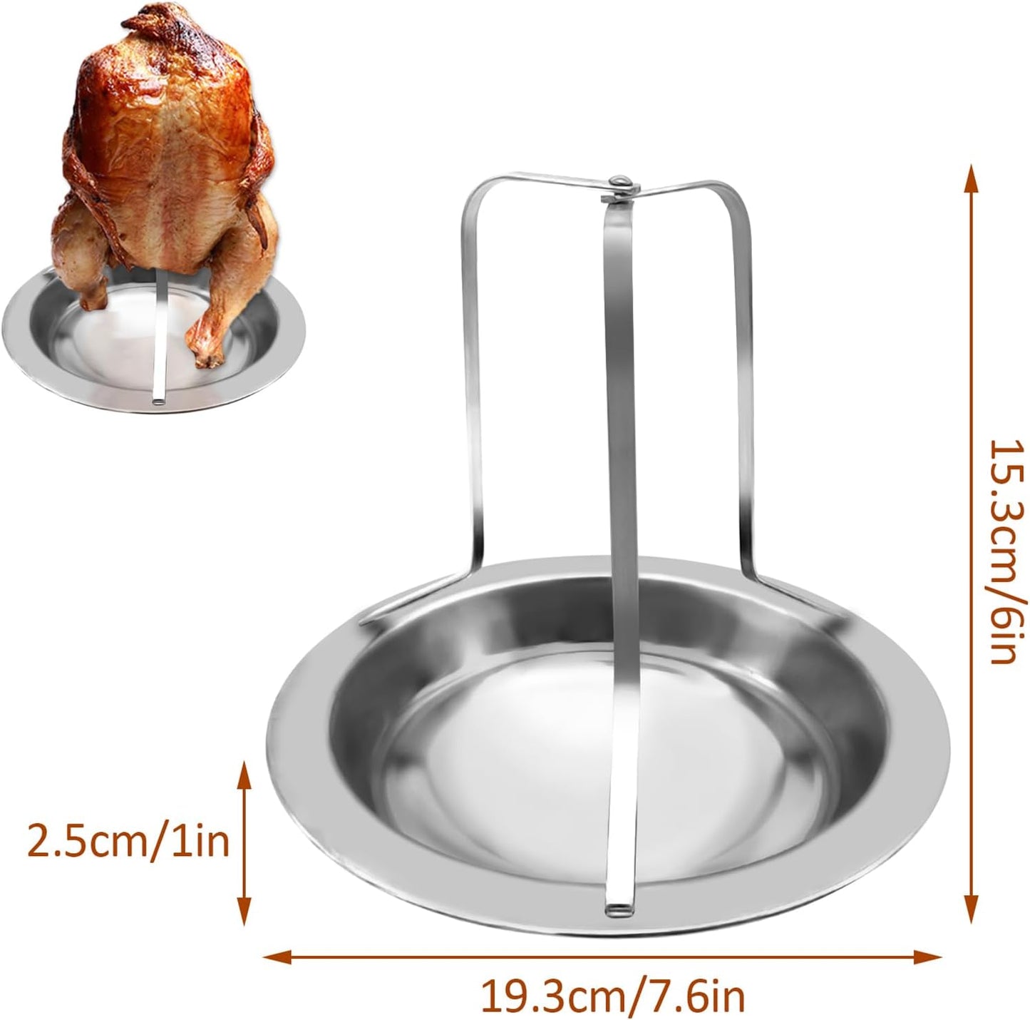 Estante asador acero inox bandeja parrilla barbacoa