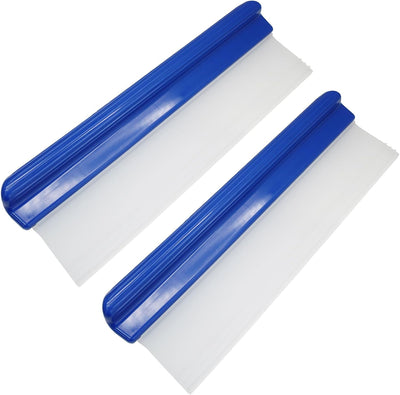 2 Pzas Escobilla Goma Flex 12pulg Rascador Agua Vidrio Auto Azul