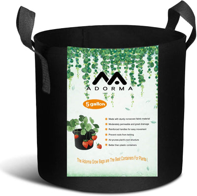 12 Pack Bolsas Cultivo 5gal Tela No Tejida 10.58oz Con Asa