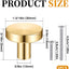 4 Pzas Pomos Latón Dorado Cepillado para Muebles