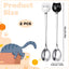 Juego de 2 cucharas de café en forma de gato de acero inoxidable