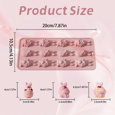 2 Moldes Silicona Huevos 3D Pascua Chocolate Caramelo