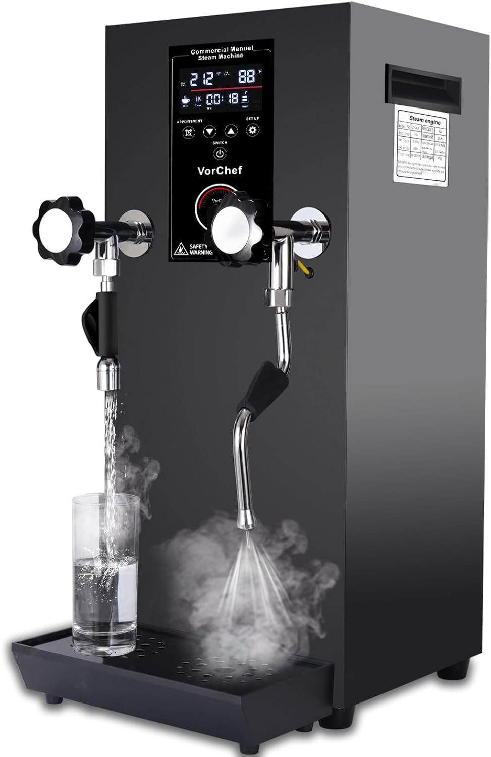 Espumador leche vapor eléctrico 2500W