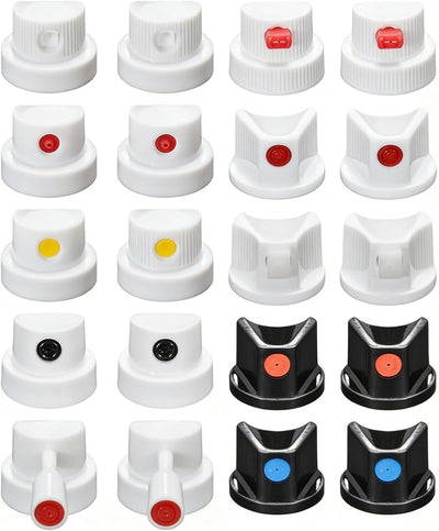 Kit 20 boquillas para latas aerosol tapas surtidas