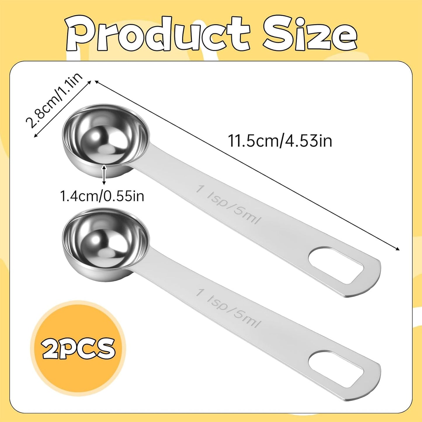 Cucharaditas medidoras de acero inoxidable para cocinar con precisión