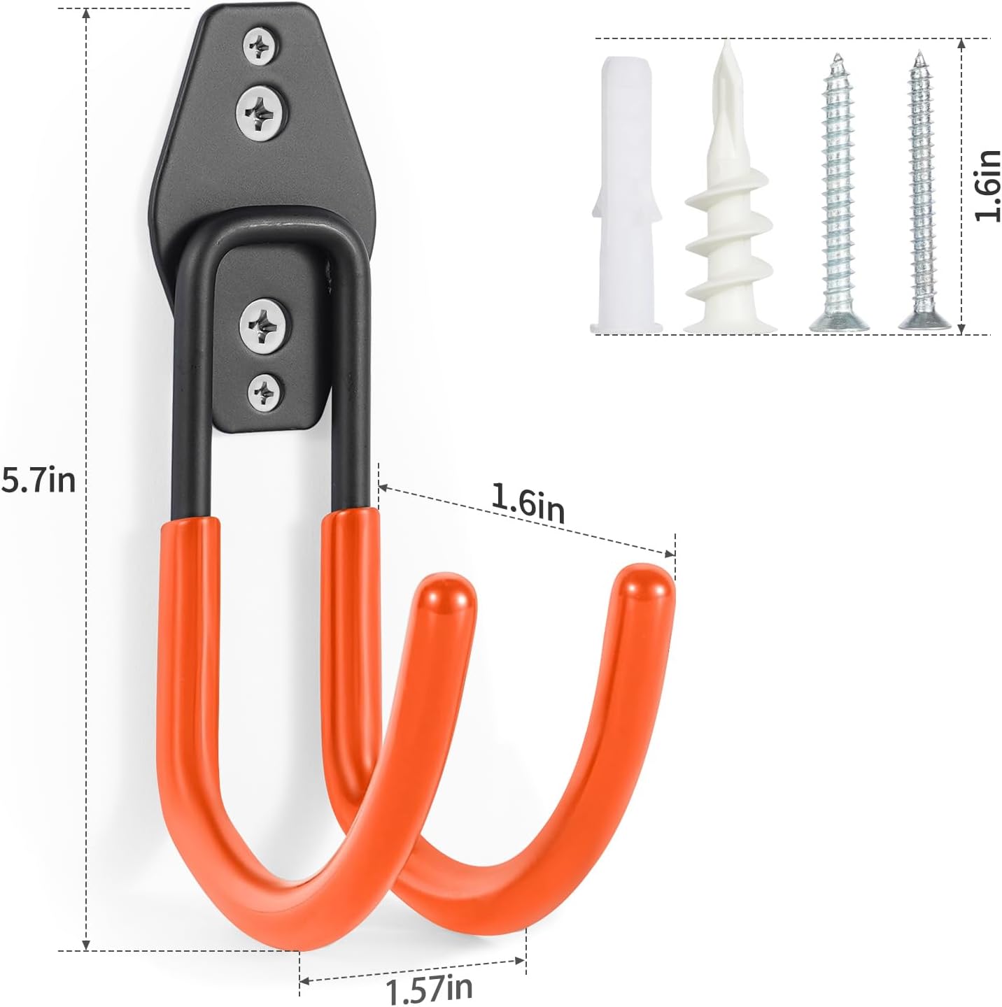 Colgador manguera metal pared set 2 resistente