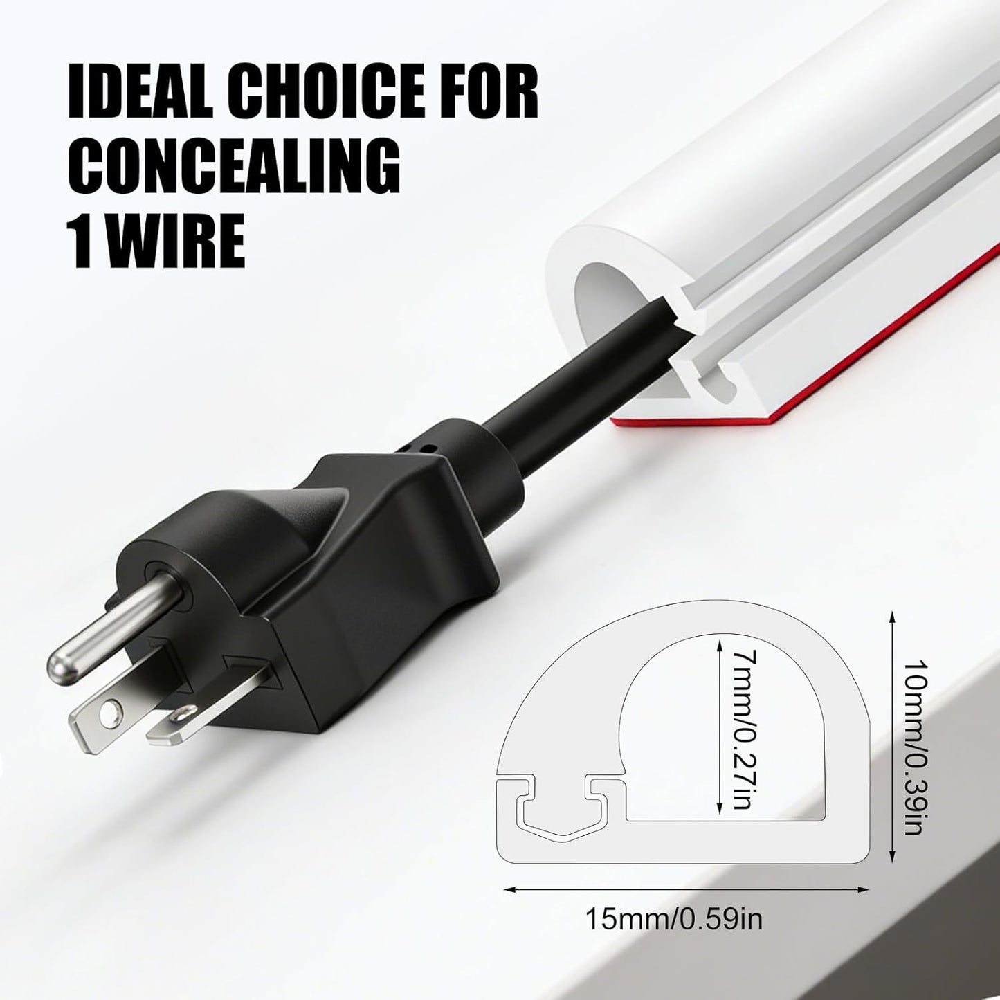 Ocultador de cables pared autoadhesivo flexible