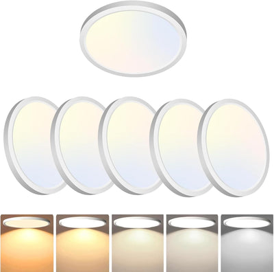 6 Lámparas LED empotradas 8.66pulg 18W 5CCT