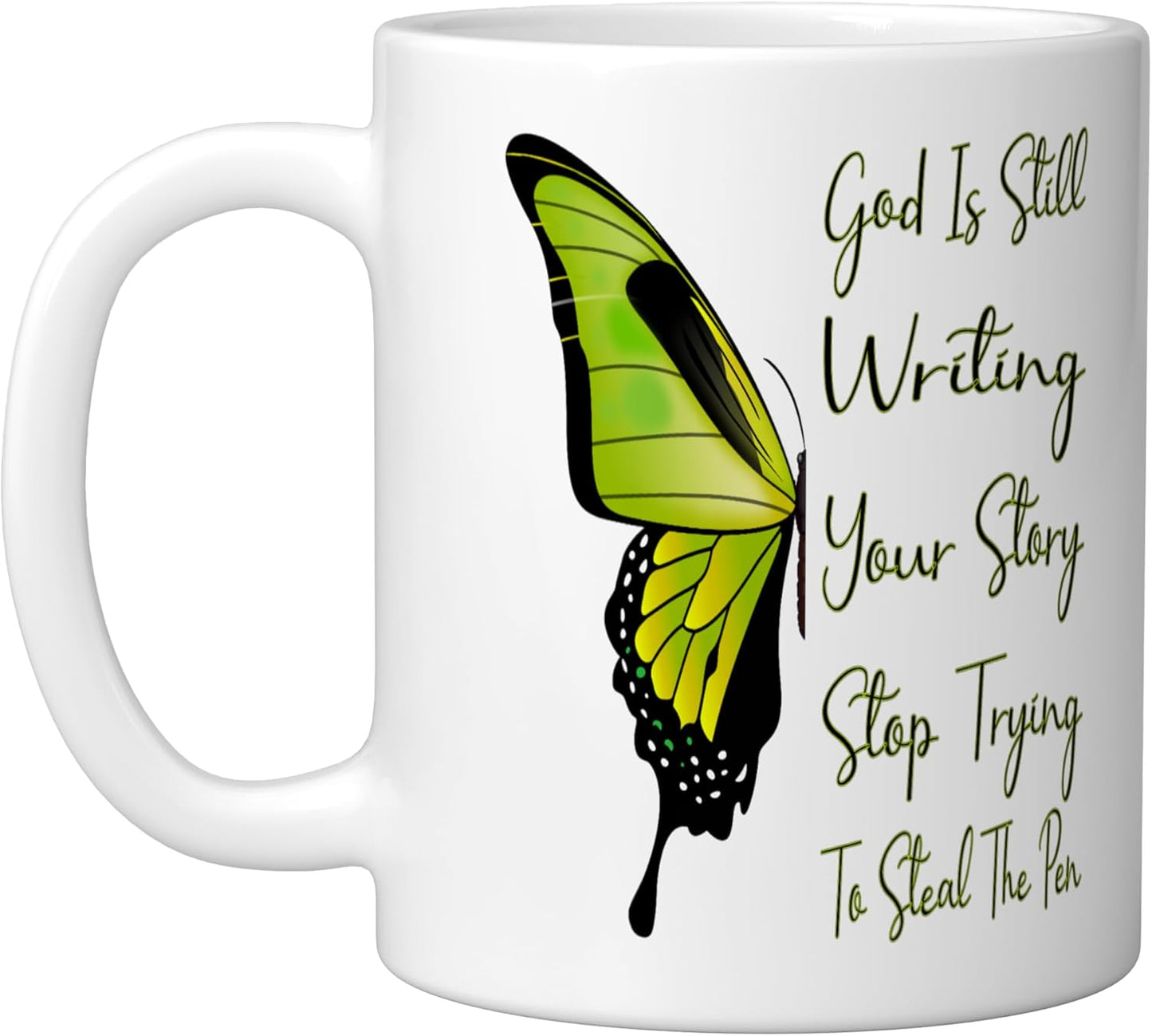 Taza Cerámica Blanca God Is Still Writing Your Story