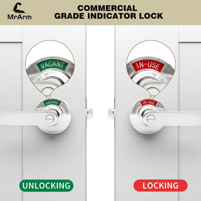 Indicador privacidad baño para puertas 1-1/4 a 2-1/5 pulg