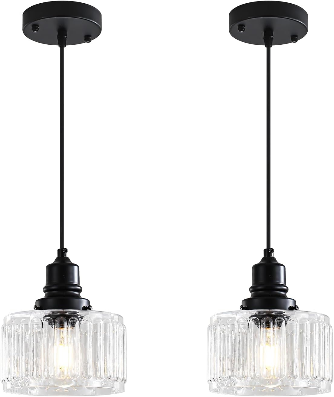 Luces colgantes vintage para isla cocina paquete 2