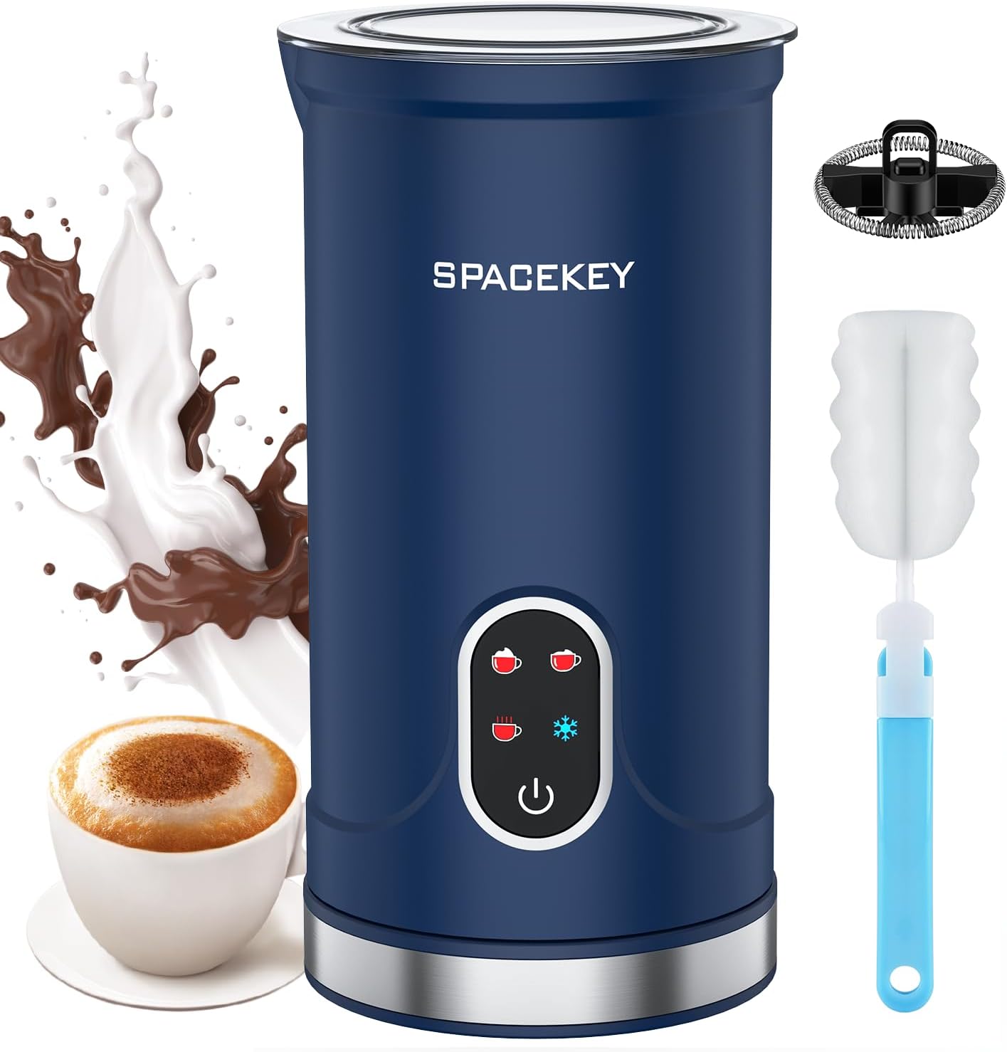 Espumador de leche eléctrico automático 10.1 oz modo silencioso