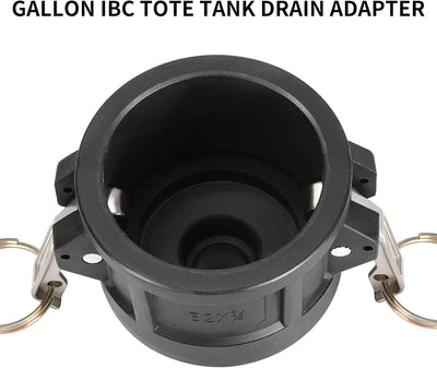Adaptador drenaje tanque IBC 275-330gal 2pulg a 3/4pulg