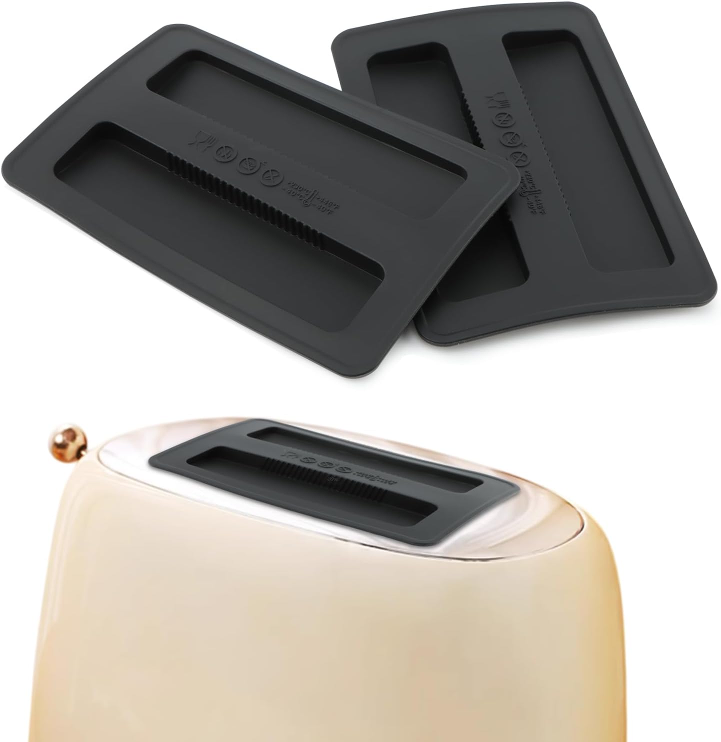 Fundas de silicona para tostadora, 2 rebanadas universales reutilizables