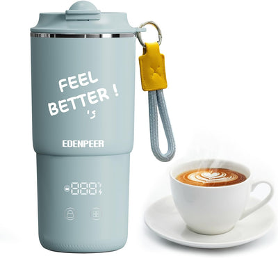 Taza café eléctrica portátil 14oz calentamiento rápido 120W