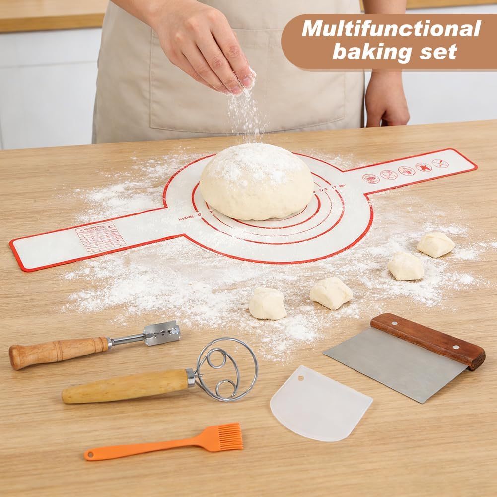 Batidor de masa con herramienta de puntuacion de masa madre kit de inicio