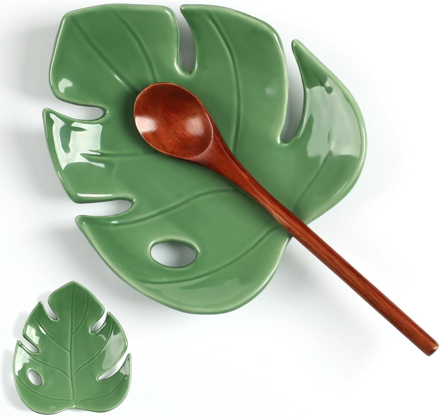Soporte de cuchara de cerámica para encimera de cocina