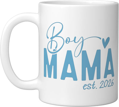 Taza de cerámica para embarazo Boy Mama Est 2026