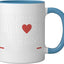 Taza cerámica para esposo emocional azul/blanco