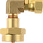 Adaptador codo quemador propano 1lb SAE latón 3/8pulg 90grados