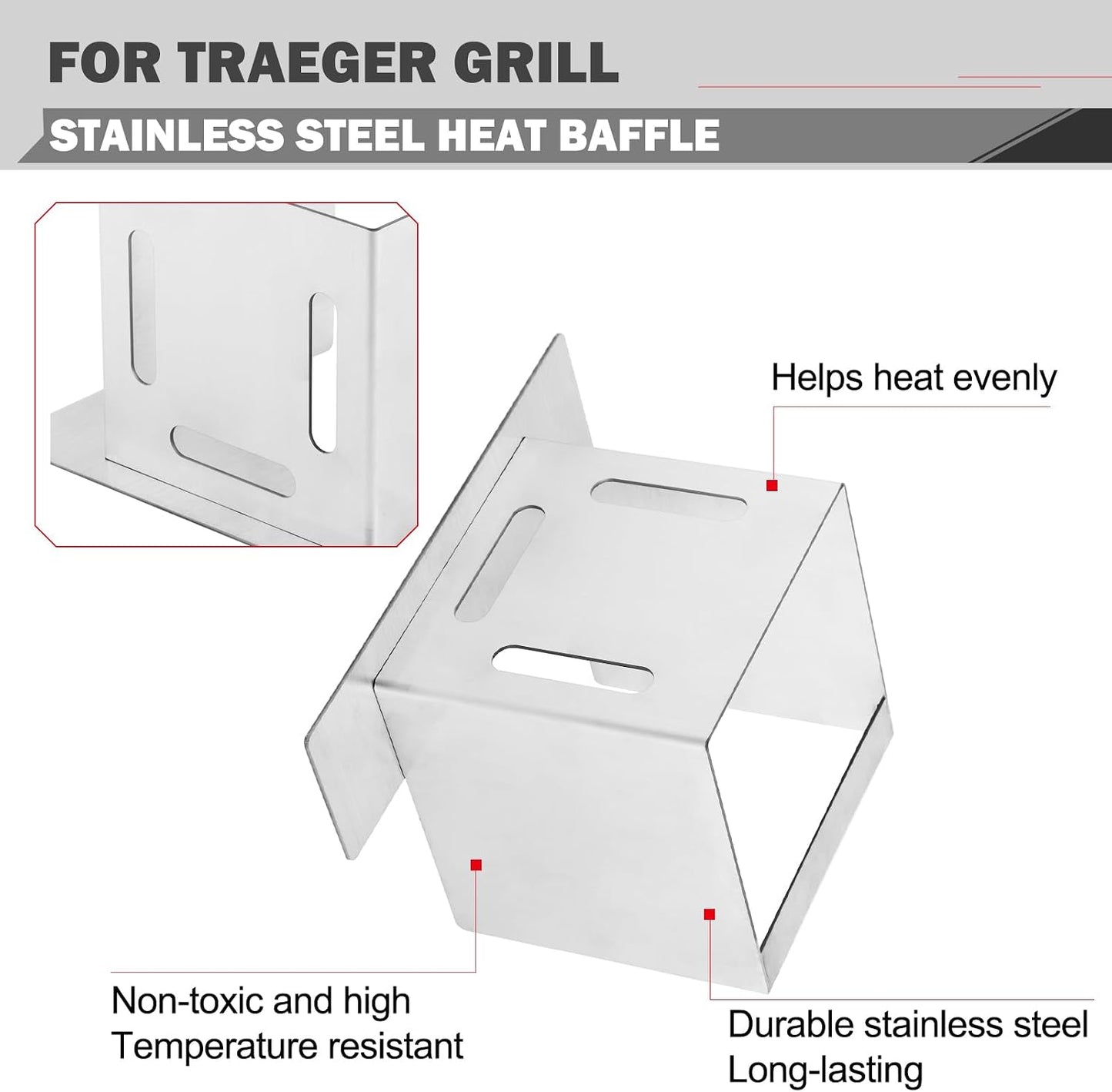 Repuesto deflector calor Traeger Tailgater 20 Bronson 20