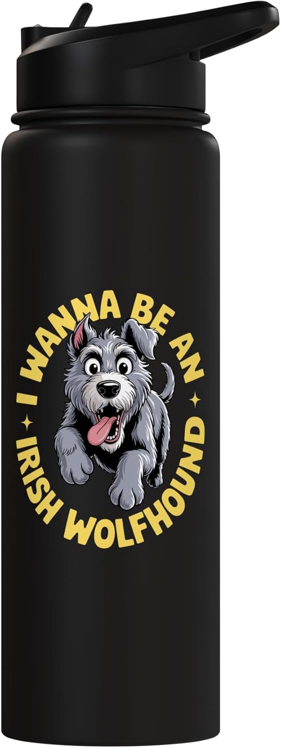 Botella de agua acero inoxidable sin BPA perro irlandés