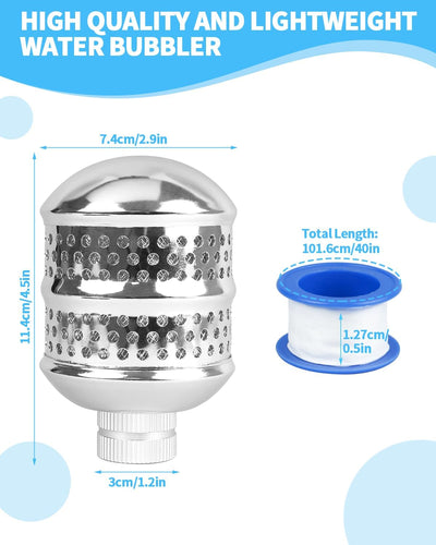 2 Cabezales Rociador Burbujeador 3/4pulg Aluminio Inox 40pulg