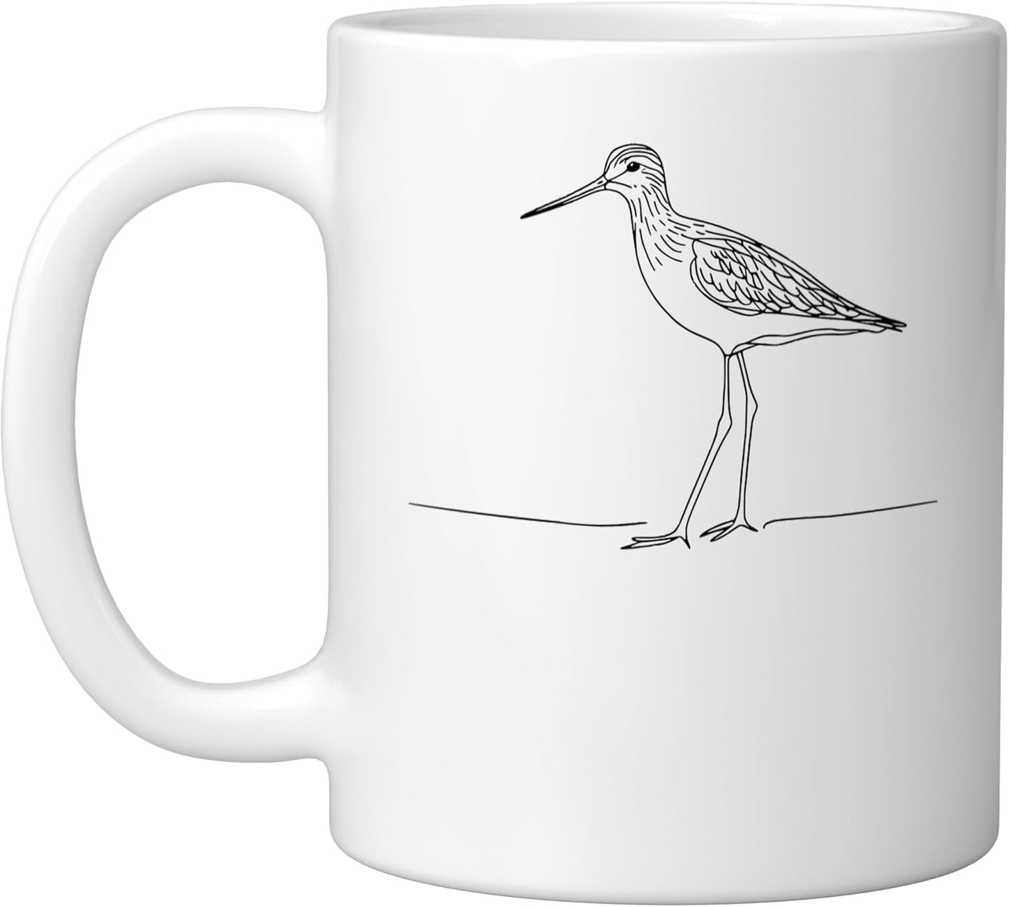 Taza cerámica para observador de aves Greater Yellowlegs en blanco