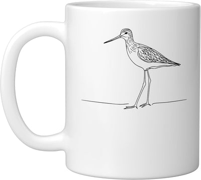 Taza cerámica para observador de aves Greater Yellowlegs en blanco