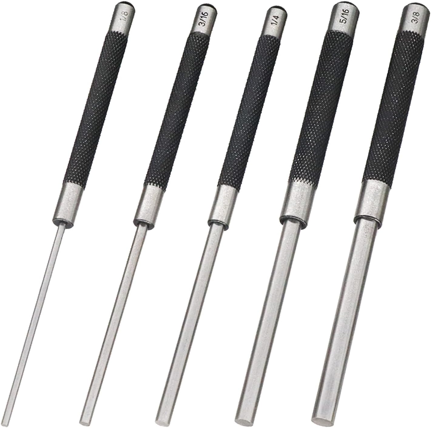 Set 5 Perforadores Acero Carbono 8pulg Diámetro 1/8-3/8