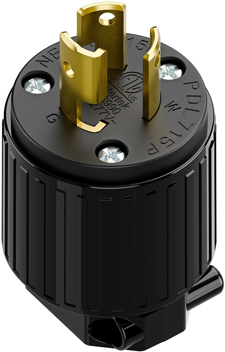 Conector L7-15 15Amp 277V negro grado industrial