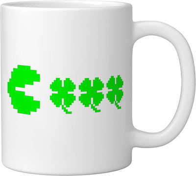 Taza de cerámica con diseño de tréboles para niños y niñas