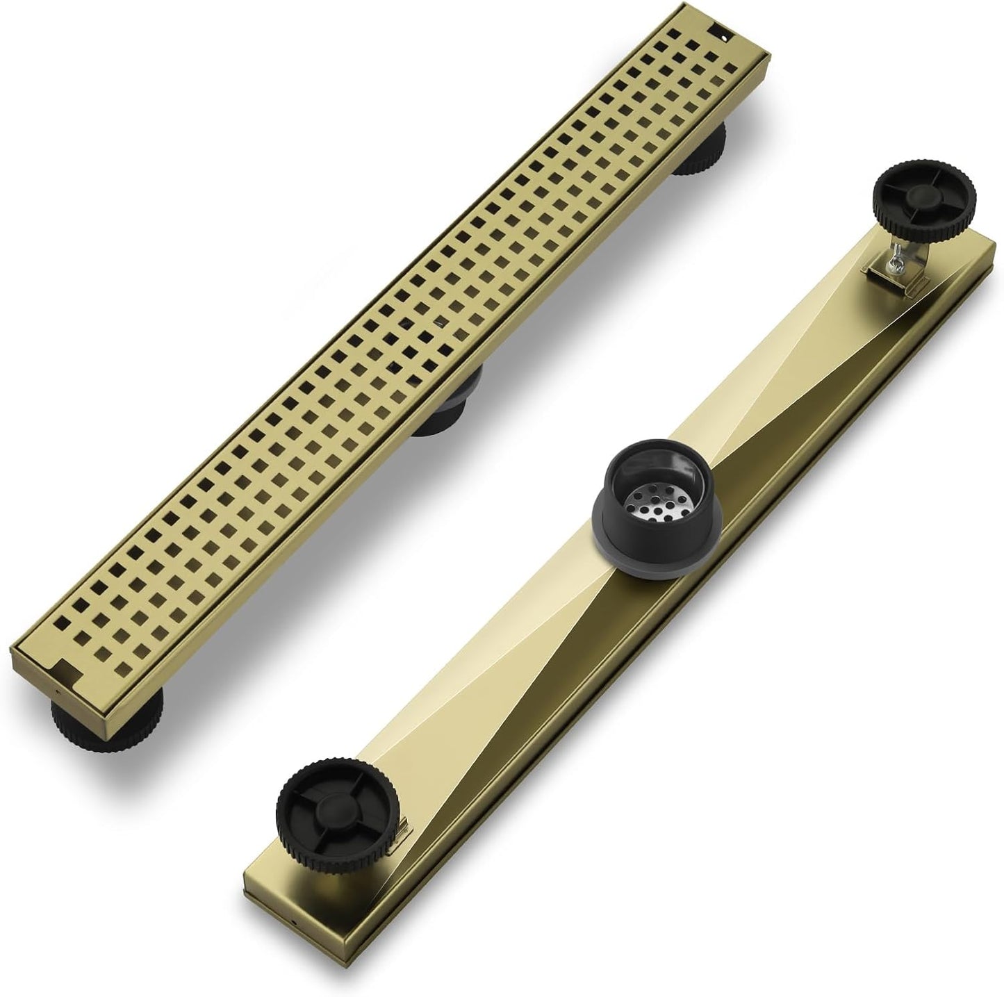 Drenaje ducha lineal 28pulg acero inox dorado cepillado