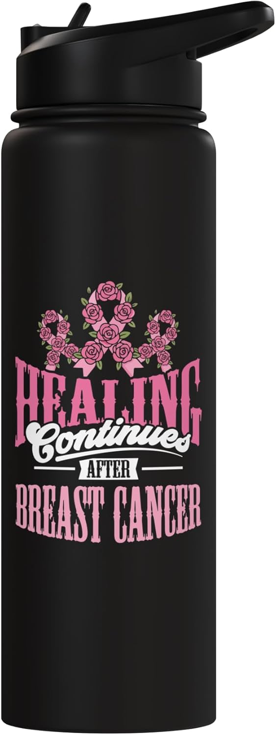 Bottella de agua aislada para conciencia del cáncer de mama