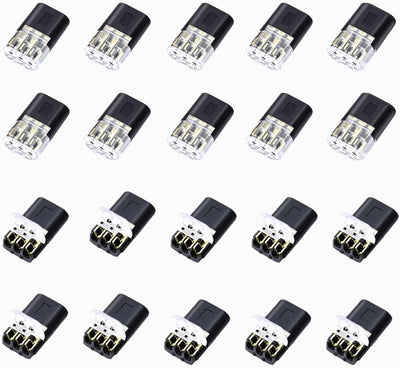 20 Conectores Cable Bajo Voltaje 3 Pines para Tira LedRgb