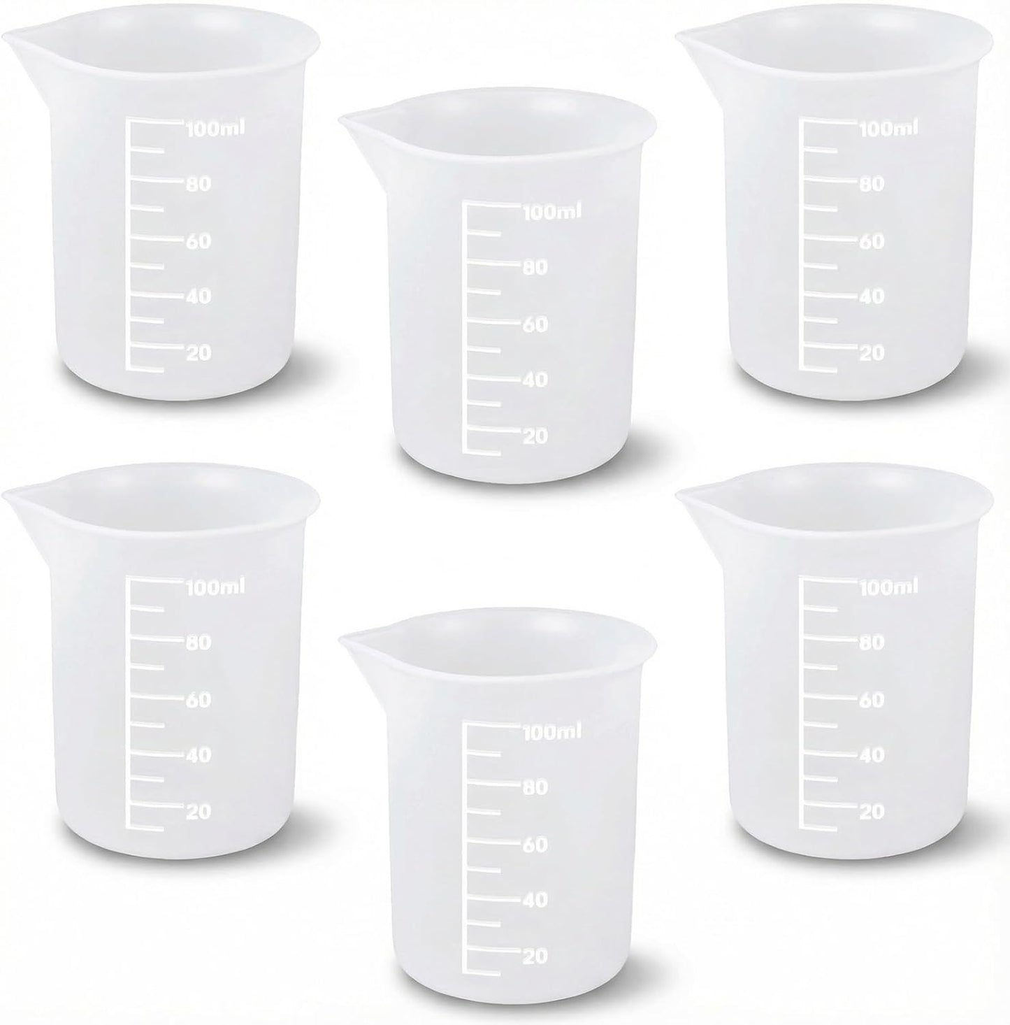 6 vasos de silicona para derretir chocolate y medir 3.3 fl oz