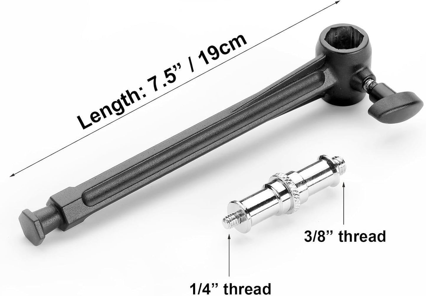 Brazo extensión 6pulg adaptador universal luz estudio