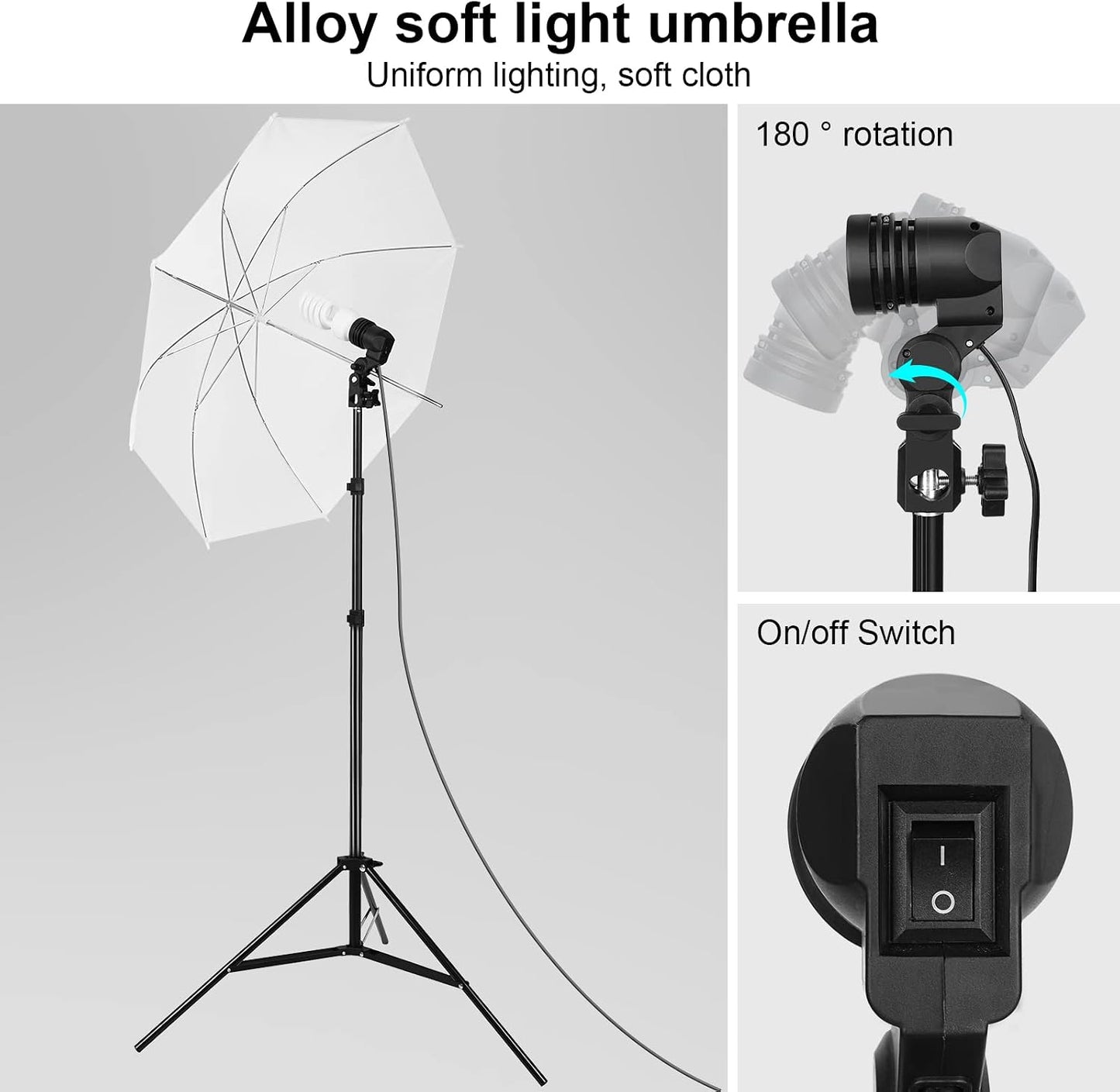 Kit iluminación estudio con telón 8.5x10ft y softbox LED 5500K