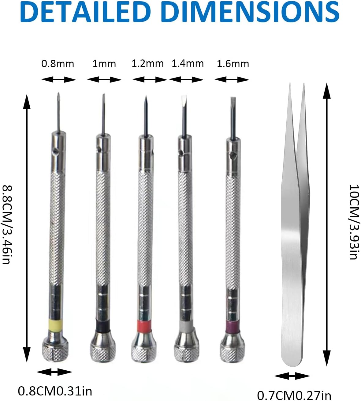 Set 5 Pzas Destornilladores Precisión 0.8-1.6mm