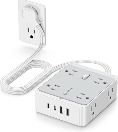 Cable extensión carga rápida 33W 12en1 puertos USB 8 salidas CA